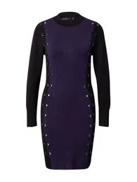 Úpletové šaty marine modrá / černá