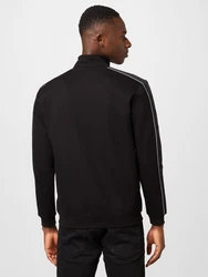 GUESS Sportsweatjacke 'MICKEY' schwarz / weiß