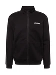 GUESS Sportsweatjacke 'MICKEY' schwarz / weiß