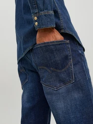 JACK & JONES Jeans Mike Comfort Fit Jeans Original JOS 411 dunkelblau