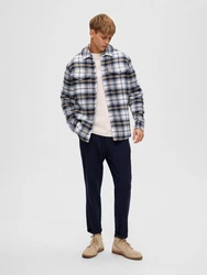SELECTED HOMME Jacke Pan nachtblau/gelb/weiß