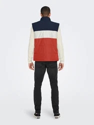 Only & Sons Weste MELVIN navy/rot/offwhite