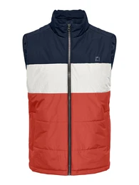 Weste 'MELVIN' navy / rot / offwhite