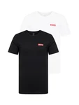 LEVI'S T-Shirt '2 Pack Crewneck Graphic' rot/schwarz/wei