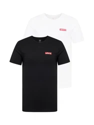 LEVI'S T-Shirt '2 Pack Crewneck Graphic' rot/schwarz/wei
