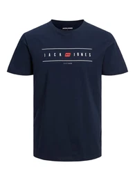 Shirt marine / hellrot / weiß