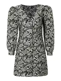 Pieces Petite Košilové šaty 'MERCY' šedá / černá