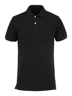 GAP Poloshirt 'V-SOLID PIQUE POLO' schwarz
