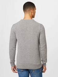 Lyle & Scott Strickpullover Herrenpullover mit Rundhalsausschnitt und Logo gelb/schlammfarben/schwarz