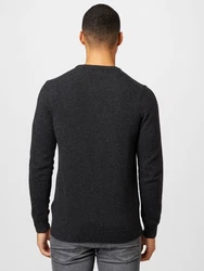 Lyle & Scott Strickpullover Herrenpullover mit Rundhalsausschnitt und Logo gelb/anthrazit