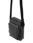GUESS Umhängetasche 'Vezzola' graphit/schwarz