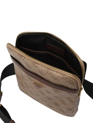 GUESS Umhängetasche Vezzola dunkelbeige/braun/gold