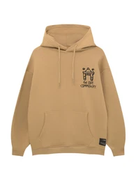 Sweatshirt hellbeige / schwarz