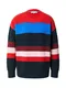 TOMMY HILFIGER Svetr  modrá / noční modrá / růžová / červená