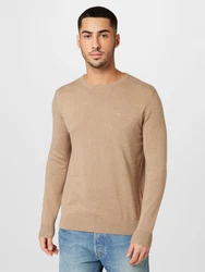 TOM TAILOR Pullover hellbraun