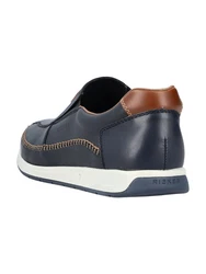 Rieker Mokassin Slipper Sommerschuh marine/braun