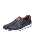 Rieker Mokassin Slipper Sommerschuh marine/braun