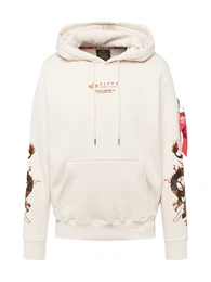 Sweatshirt 'Dragon' creme / braun / gold / dunkelgrau