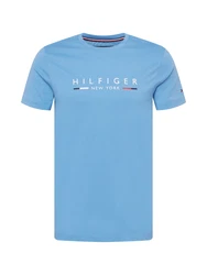 TOMMY HILFIGER T-Shirt 'New York' marineblau / hellblau / rot / weiß