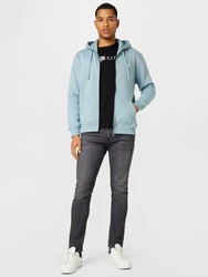 ALPHA INDUSTRIES Sweatjacke hellblau/weiß
