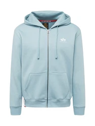 ALPHA INDUSTRIES Sweatjacke hellblau/weiß