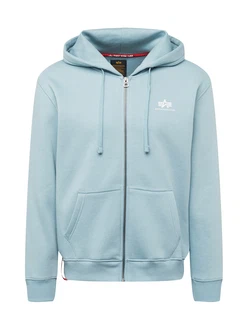 ALPHA INDUSTRIES Sweatjacke hellblau/weiß