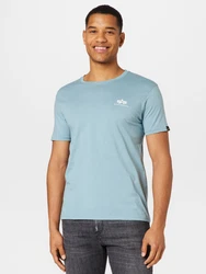 ALPHA INDUSTRIES T-Shirt hellblau/weiß