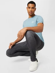 ALPHA INDUSTRIES T-Shirt hellblau/weiß