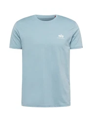 ALPHA INDUSTRIES T-Shirt hellblau/weiß