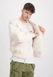 ALPHA INDUSTRIES Jacke 'MA-1' rot/weiß/naturweiß