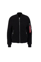 ALPHA INDUSTRIES Fleecová mikina krvavě červená / černá