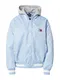 Tommy Jeans Přechodná bunda  světlemodrá / šedý melír / červená / bílá
