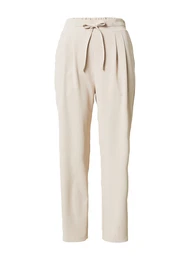 Kalhoty se sklady v pase 'Nicole' krémová