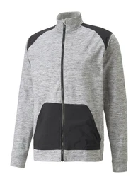 Trainingsjacke graumeliert / schwarz