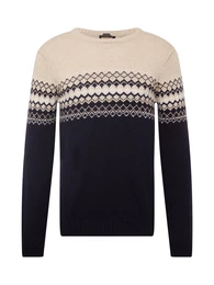 Pullover kitt / navy / wei