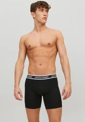 JACK & JONES Boxershorts JACSOLID BOXER BRIEFS 3 PACK NOOS schwarz/wei
