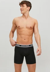 JACK & JONES Boxershorts JACSOLID BOXER BRIEFS 3 PACK NOOS schwarz/wei
