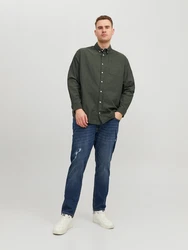 Jack & Jones Langarmhemd Oxford tanne