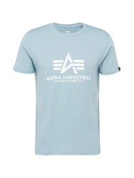 ALPHA INDUSTRIES T-Shirt hellblau/weiß