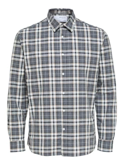 SELECTED HOMME Hemd Regadi nachtblau/hellbraun/weiß SELECTED HOMME Hemd Regadi nachtblau/hellbraun/weiß
