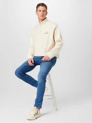 Carhartt WIP Sweatshirt Half Zip American Script Sweatjacke goldgelb/burgunder/naturwei