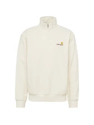 Carhartt WIP Sweatshirt Half Zip American Script Sweatjacke goldgelb/burgunder/naturwei
