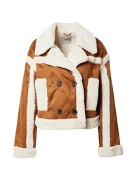 Přechodná bunda hnědá / bílá