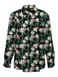 Bluza 'NYA' sivkasto bež / zelena / prljavo roza / crna