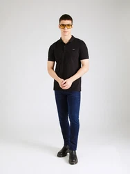 Calvin Klein Poloshirt STRETCH PIQUE SLIM BUTTON POLO schwarz/wei