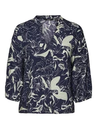 Bluza 'ABBI' mornarsko plava / pastelno zelena / bijela