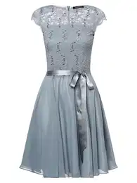 Koktejlové šaty kouřově modrá