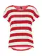 VERO MODA Tričko brusinková / bílá VERO MODA Tričko brusinková / bílá