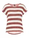 VERO MODA Tričko  tmavě červená / bílá