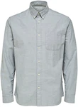 SELECTED HOMME Langarmhemd Rick (1-tlg) grau SELECTED HOMME Langarmhemd Rick (1-tlg) grau